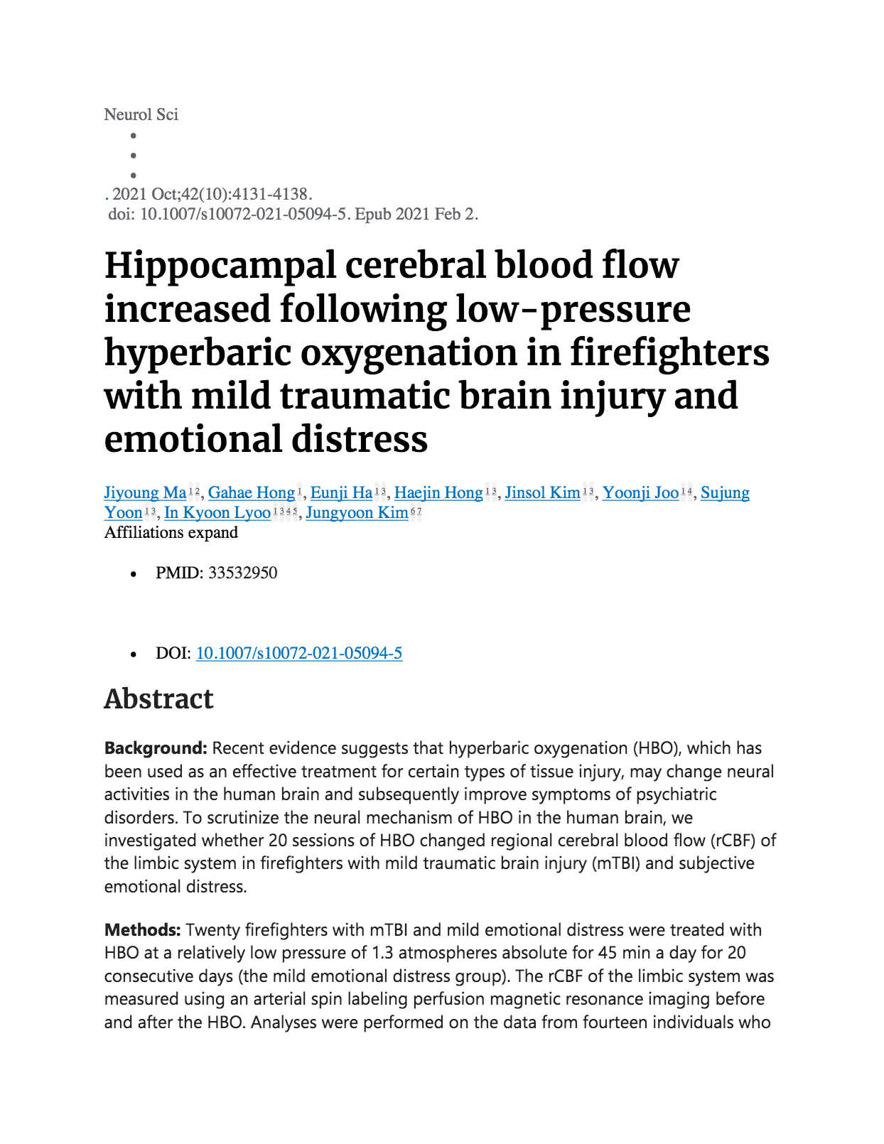 cerebral blood flow increased following low pressure hyperbaric oxygenation in firefighters with, mild traumatic brain injury, emotional distress, fatigue, tired, chronic fatigue syndrome, exhausted, adrenal fatigue, fatigue symptoms, tiredness, tired all the time, extreme fatigue, chronic fatigue, feeling tired all the time, always tired, adrenal fatigue symptoms, muscle fatigue, pandemic fatigue, mentally exhausted, chronic fatigue syndrome symptoms, i am tired, so tired, tired after eating