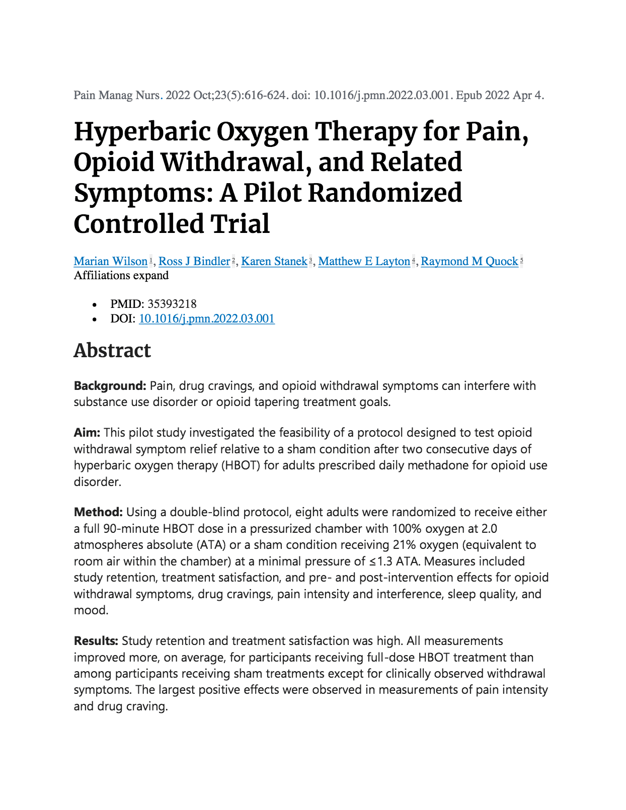 hyperbaric oxygen therapy for pain, opioid withdrawal, radomized controlled trial, detoxification, detox, liver detox, foot detox, detoxify, trs detox, body detox, alcohol detox, heavy metal detox, ionic foot detox, Lymes disease, mono, mold detoxification, mold exposure, virus treatment, 